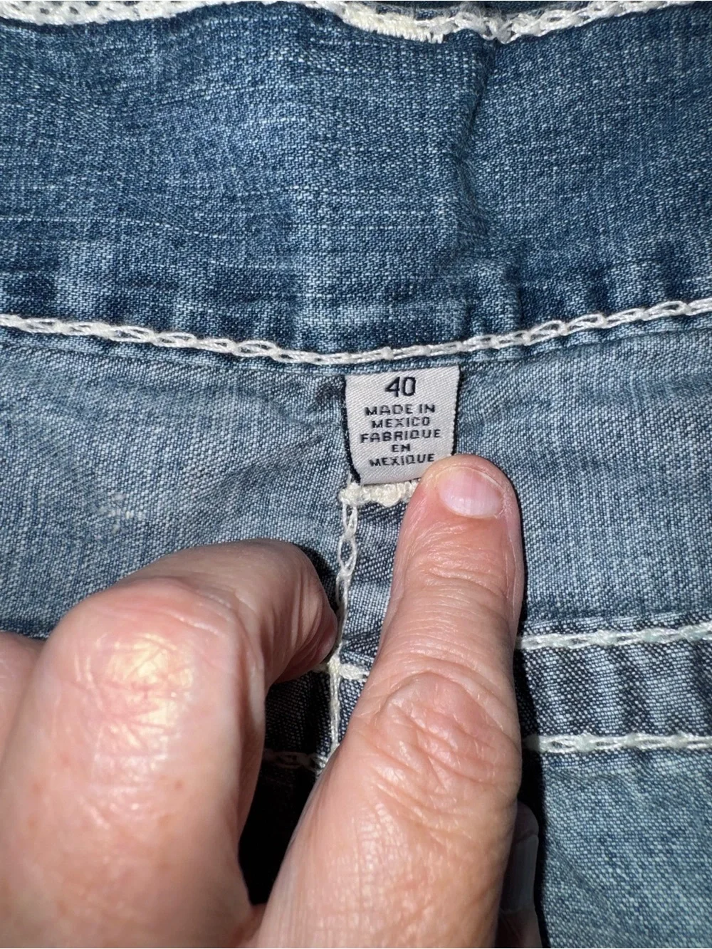 True Religion Men's Straight Jeans in Distressed Dark Blue